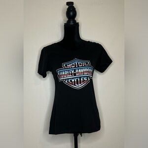 Harley Davidson Women’s SMALL Missoula Montana “Grizzly” Vintage Moto T Shirt